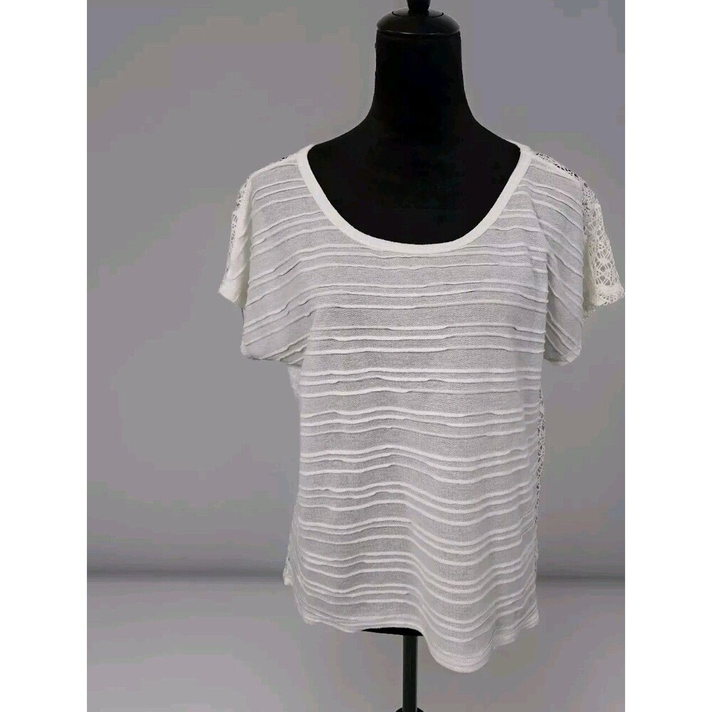 Maurices Off-white Lace Blouse Size Large